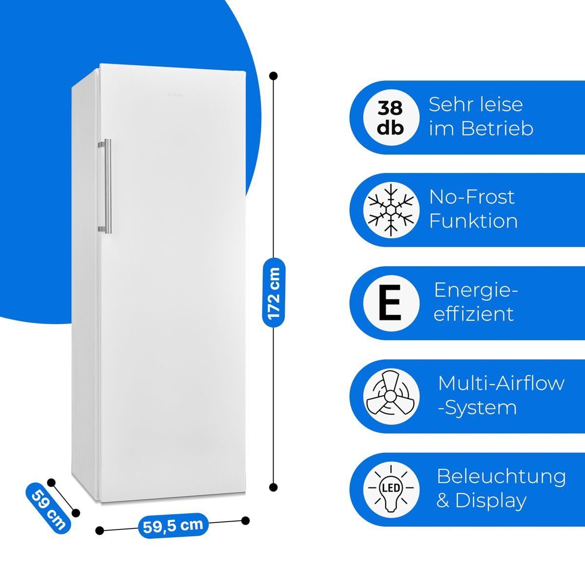 Bomann VS 7345 Vollraumkühlschrank weiß 172cm EEK:E