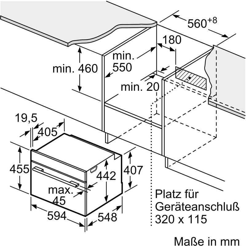 Bosch CMG7241B1 Einbau-Kompaktbackofen Mikrowelle schwarz