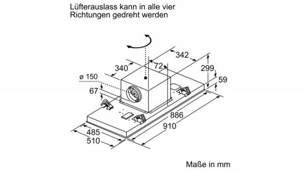 Bosch DRC99PS20 Deckenlüfter weiß 90cm EEK:A