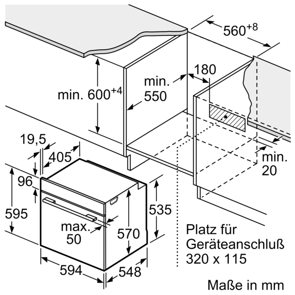 Bosch HEA517BS1 Einbau-Herd edelstahl EEK:A