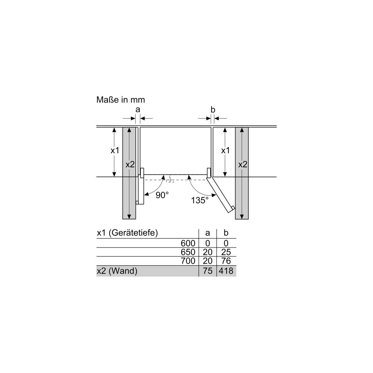 Bosch KAG93AIEP Side by Side Serie 6 Edelstahl EEK:E