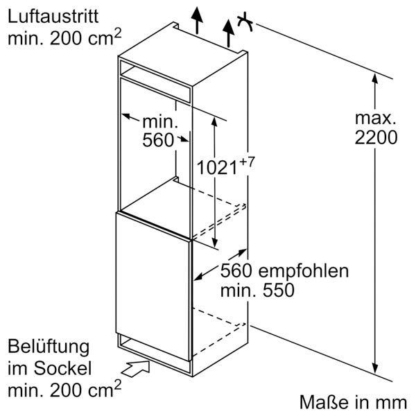 Bosch KIL32NSE0 Einbau-Kühlschrank EEK:E