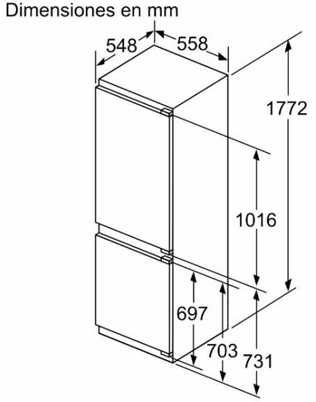 Bosch KIN86ADD0 Einbau-Kühlgefrierkombination EEK:D