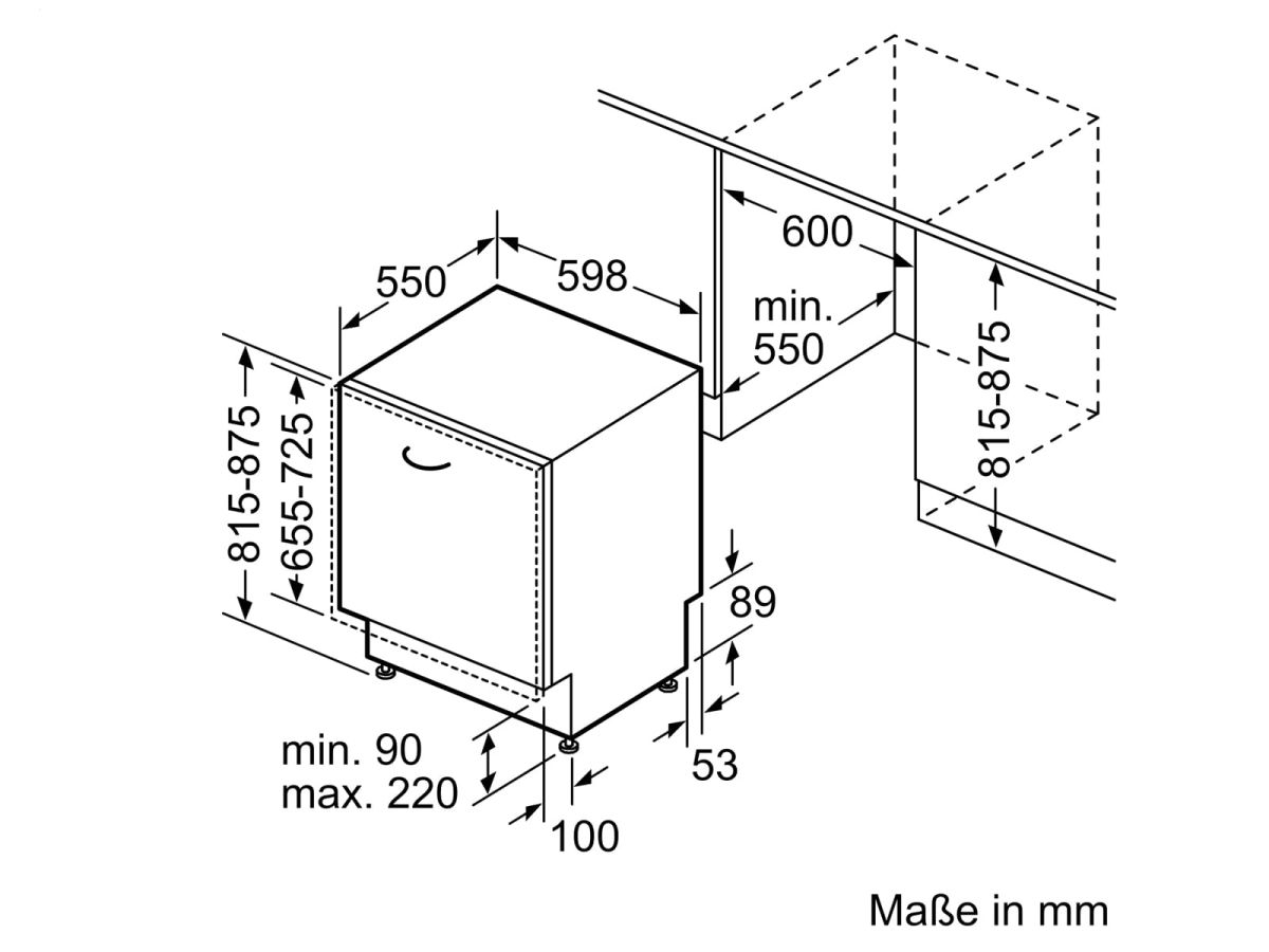 Bosch SMD6TCX00E Einbau-Geschirrspüler vollintegrierbar EEK:A