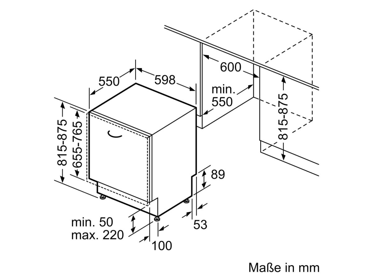 Bosch SMH4HCX48E Einbau-Geschirrspüler vollintegrierbar EEK:D