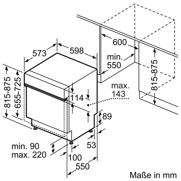 Bosch SMI6ECS57E Einbau-Geschirrspüler integrierbar Edelstahl EEK:D