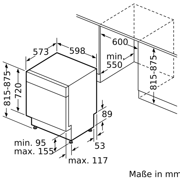 Bosch SMU6ZCS49E Unterbau-Geschirrspüler integrierbar Edelstahl EEK:C