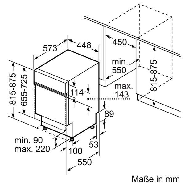 Bosch SPI4HMS49E Einbau-Geschirrspüler integrierbar EEK:E