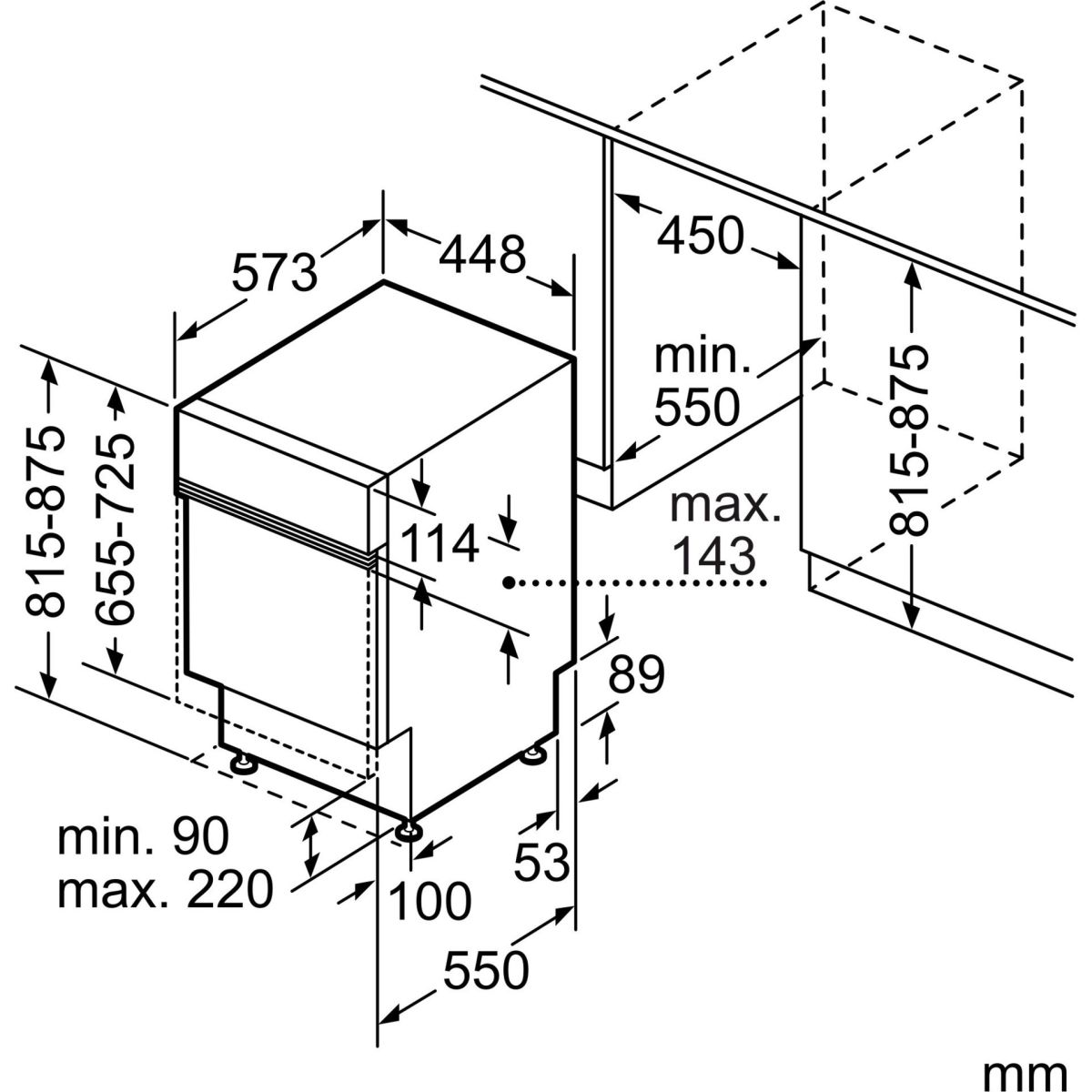 Bosch SPI6EMS23E Einbau-Geschirrspüler integrierbar EEK:D