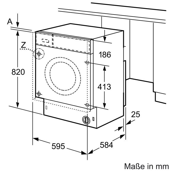 Bosch WKD28543 Einbau-Waschtrockner 7/4kg weiß EEK:E