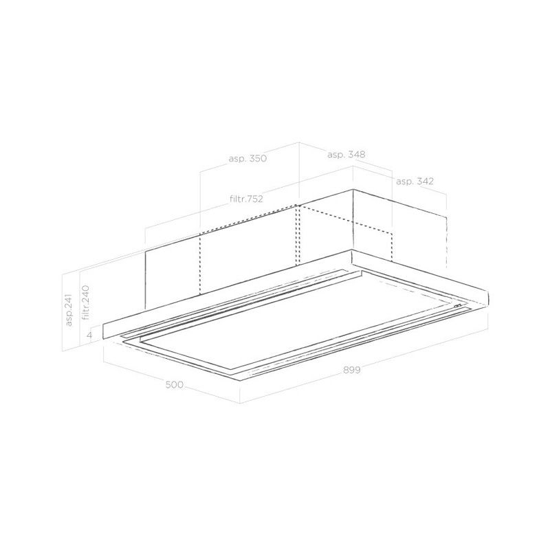 Elica Cloud Seven IX/A/90 PRF0142094A Deckenlüfter Edelstahl 90cm EEK:A