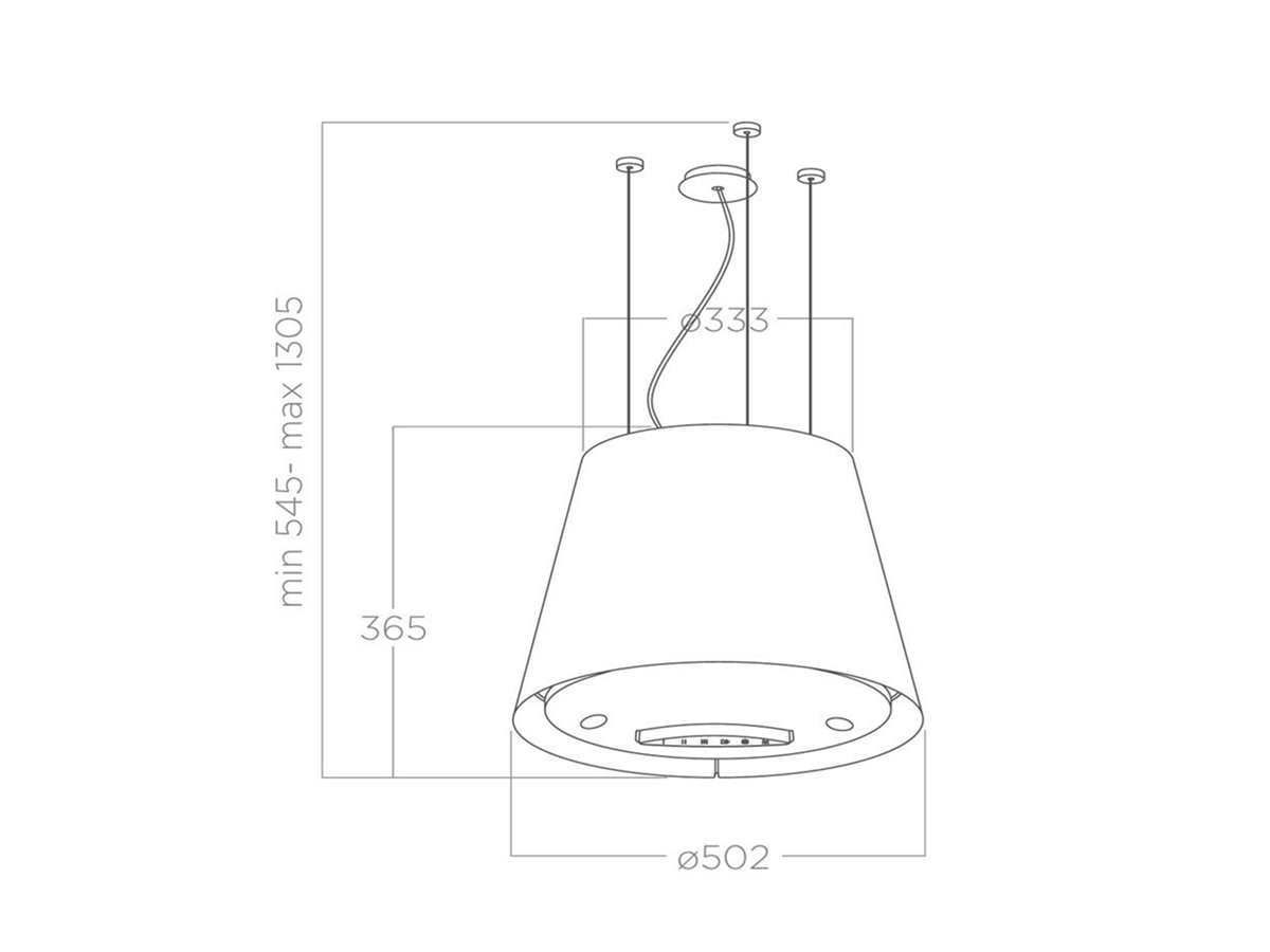 Elica EASY UX IX/F/50 Inselhaube 50cm Edelstahl EEK:A PRF0120354A 