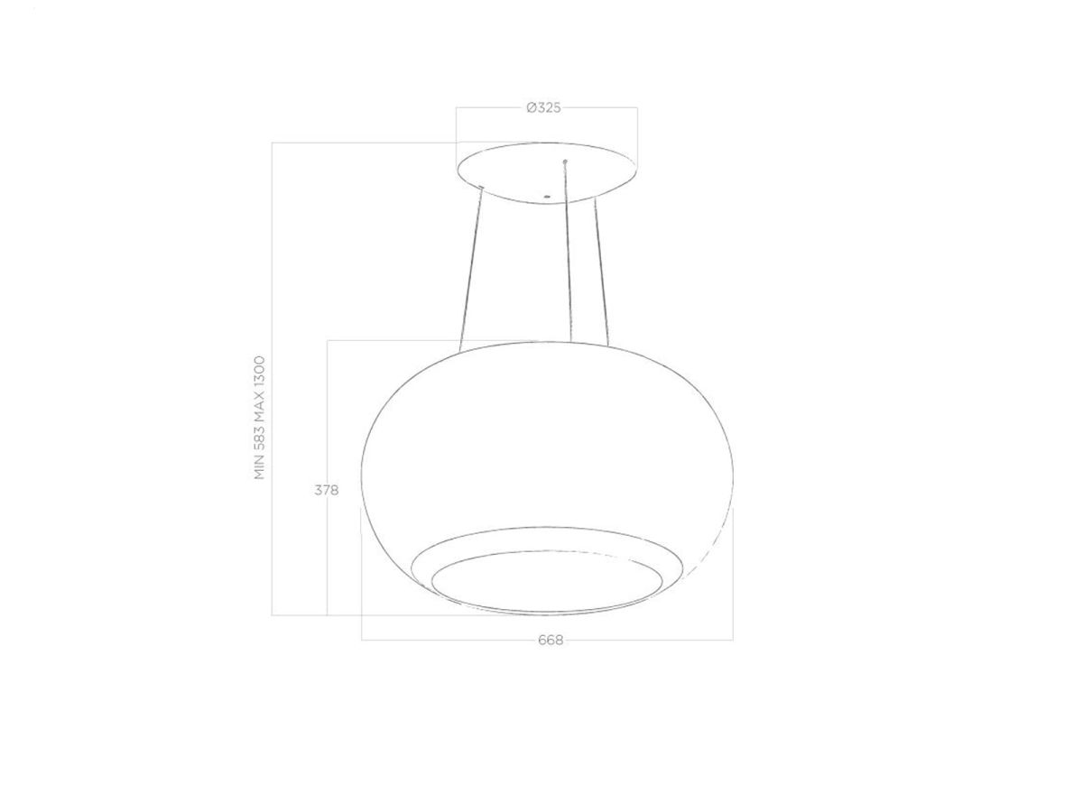 Elica INTERSTELLAR BL/F/65 BLACK GLASS Inselhaube 67cm EEK:A PRF0151809