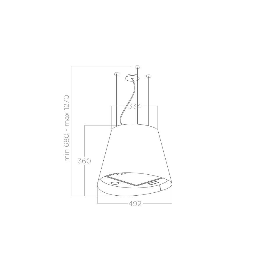 Elica JUNO BK/F 50 Inselhaube schwarz 50cm EEK:A PRF0071970D