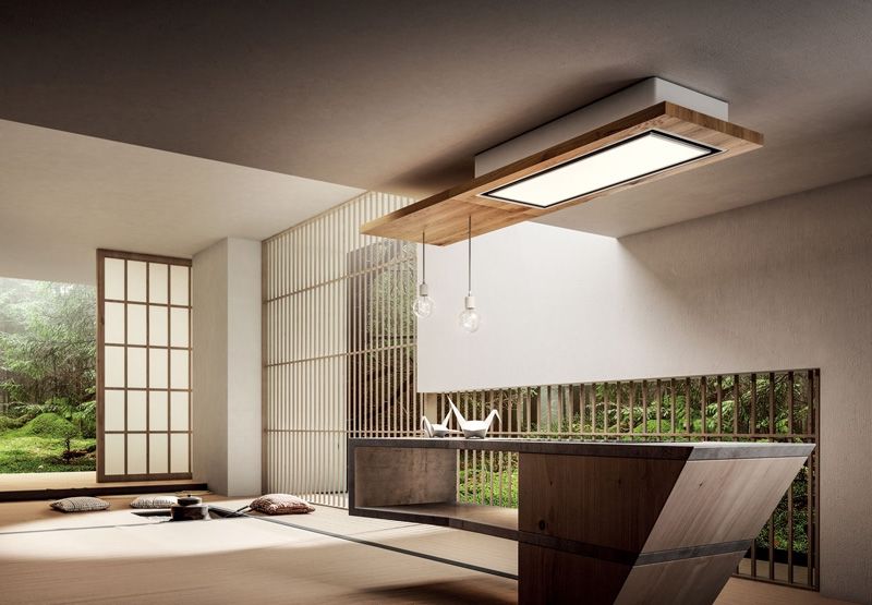 Elica LULLABY WOOD/A/120 PRF0167046 Deckenhaube Natureiche + Weiss 120cm EEK:A