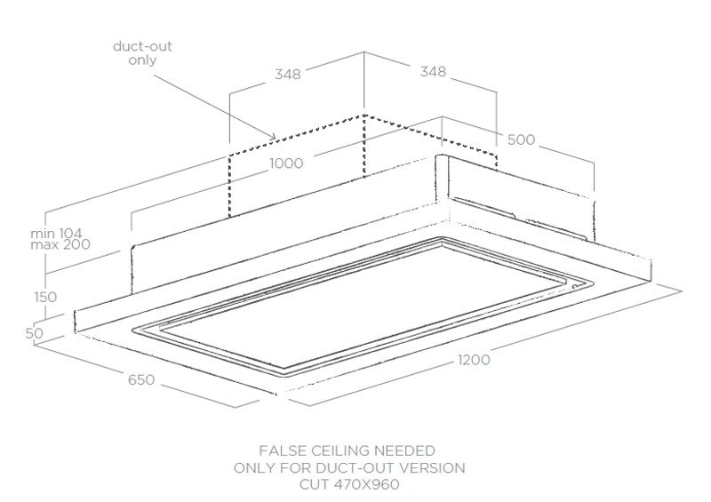 Elica LULLABY WOOD/A/120 PRF0167046 Deckenhaube Natureiche + Weiss 120cm EEK:A