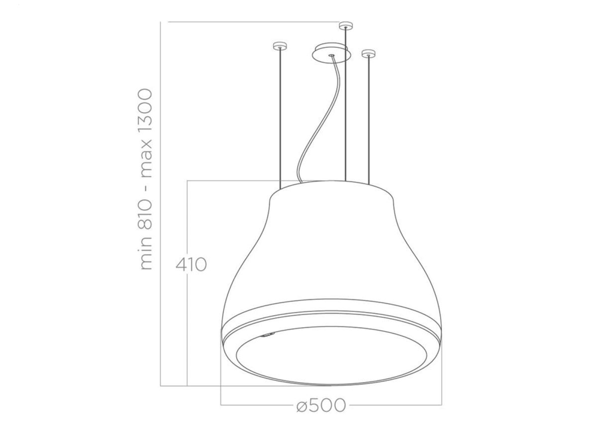 Elica SHINING CAST IRON/F/50 Inselhaube 50cm EEK:A PRF0120590A