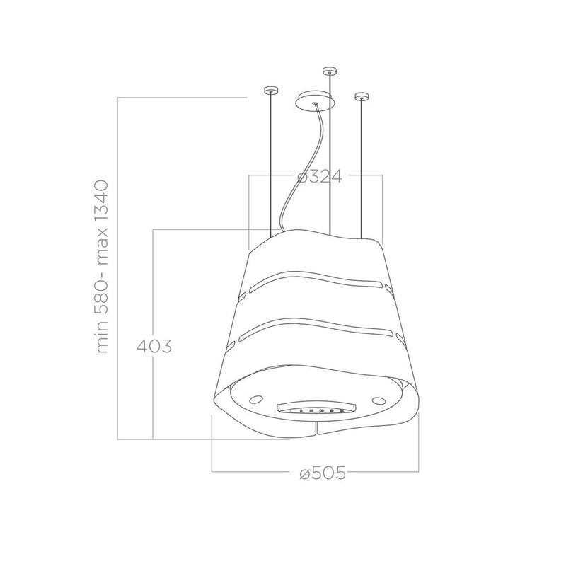 Elica Wave UX IX/F/51 Inselhaube Edelstahl 50cm EEK:A PRF0171194