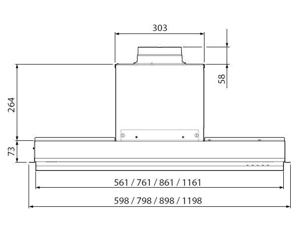 Falmec Move 80 Flachlüfter Edelstahl Glas 80cm EEK:B