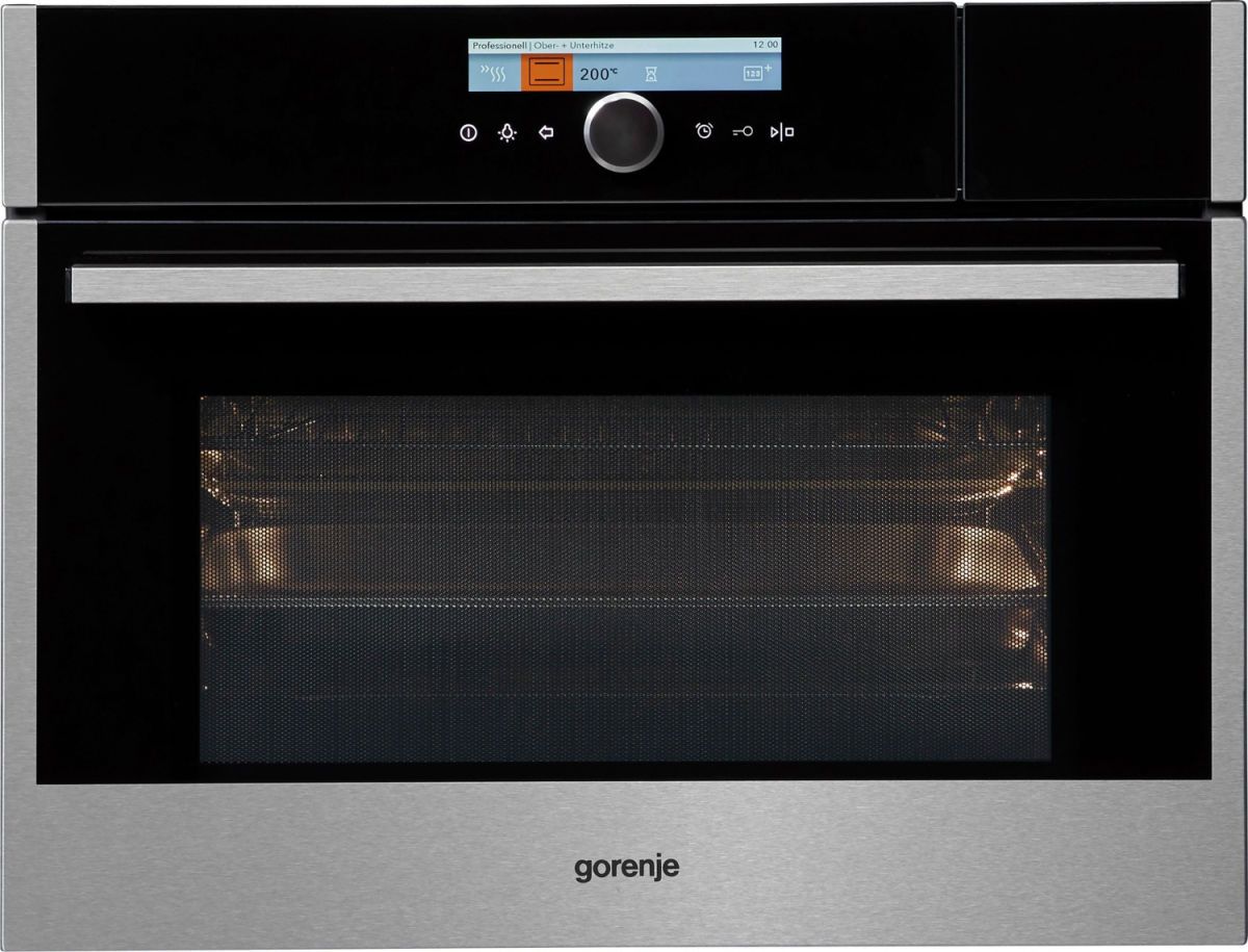 Gorenje BCMS598S19X Kompakt-Komi-Dampfgarer mit Mikrowelle silber 