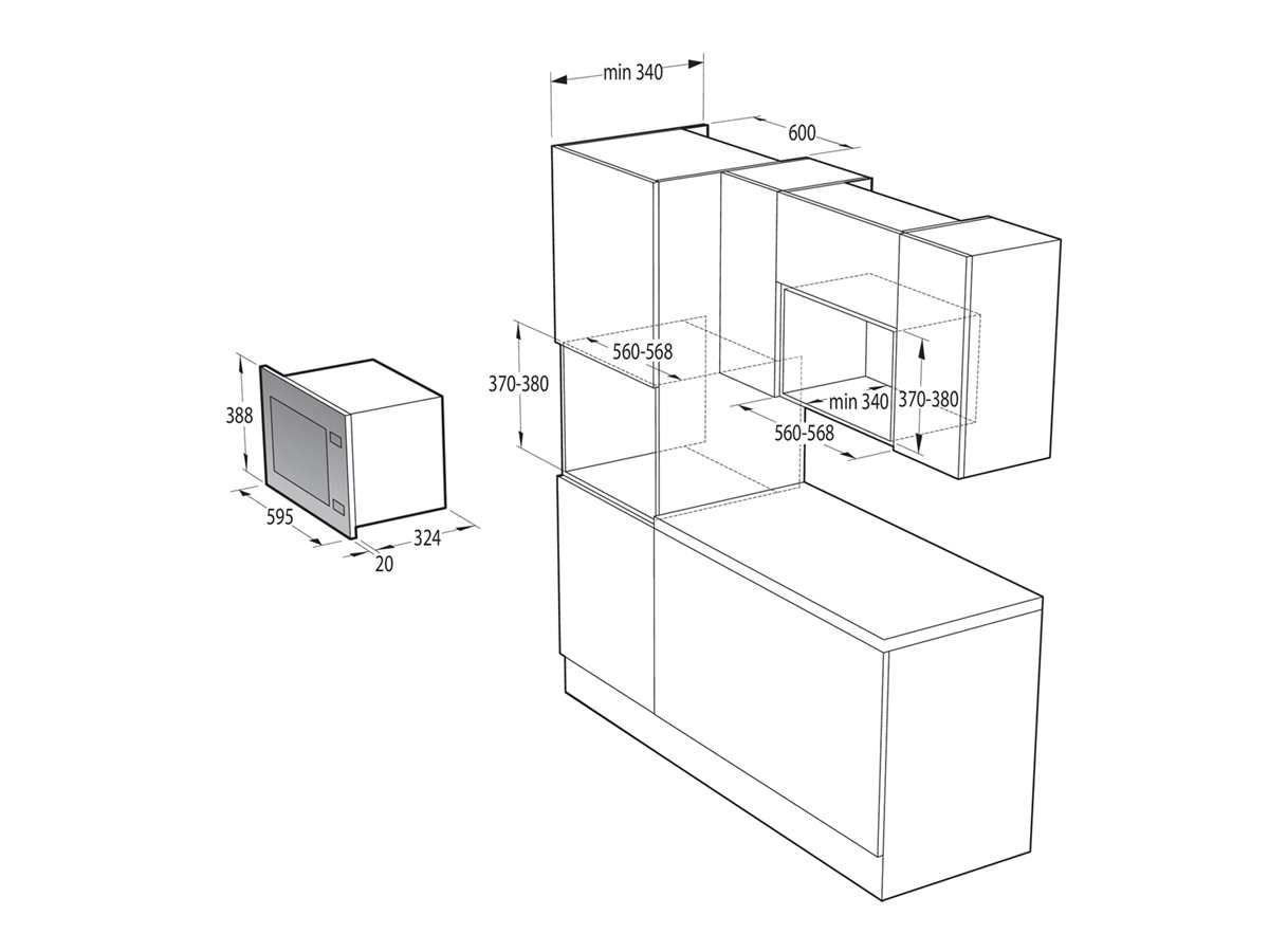 Gorenje BM201AG1BG Einbau-Mikrowelle schwarz