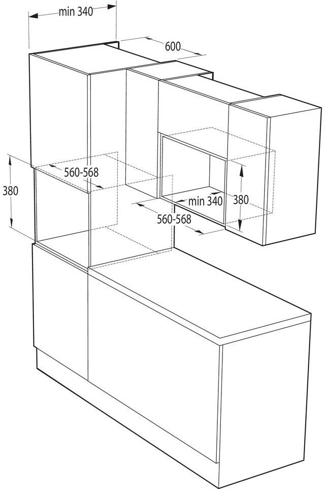 Gorenje BM201AM1X Einbau-Mikrowelle silber