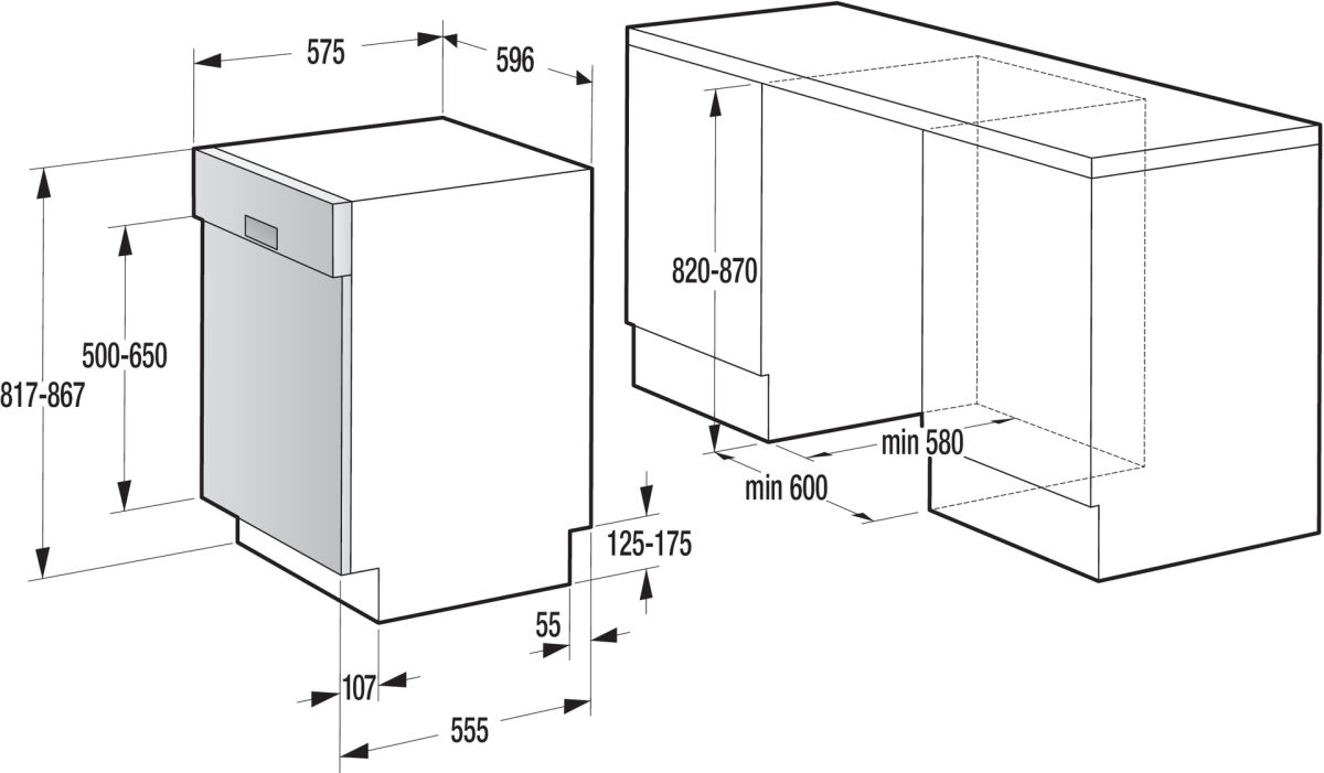 Gorenje GI661D60 Einbau-Geschirrspüler integrierbar schwarz EEK:D