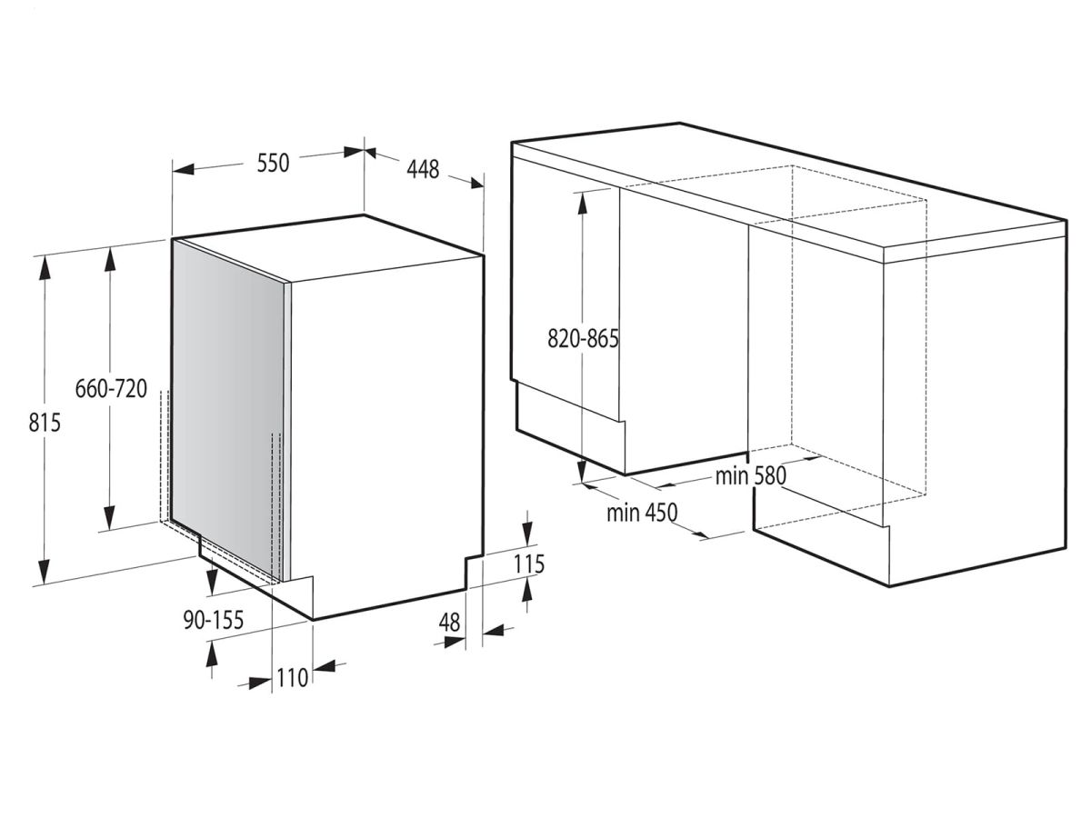 Gorenje GV520E10 Einbau-Geschirrspüler vollintegrierbar EEK:E