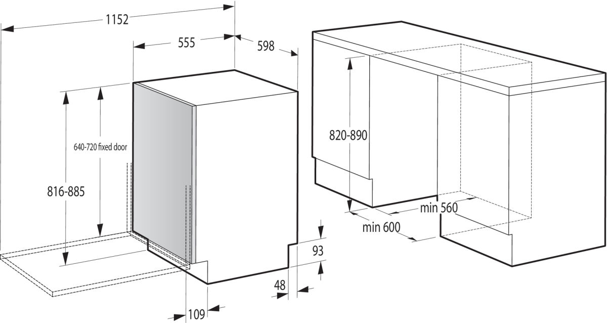 Gorenje GV642E90 Einbau-Geschirrspüler vollintegrierbar EEK:E