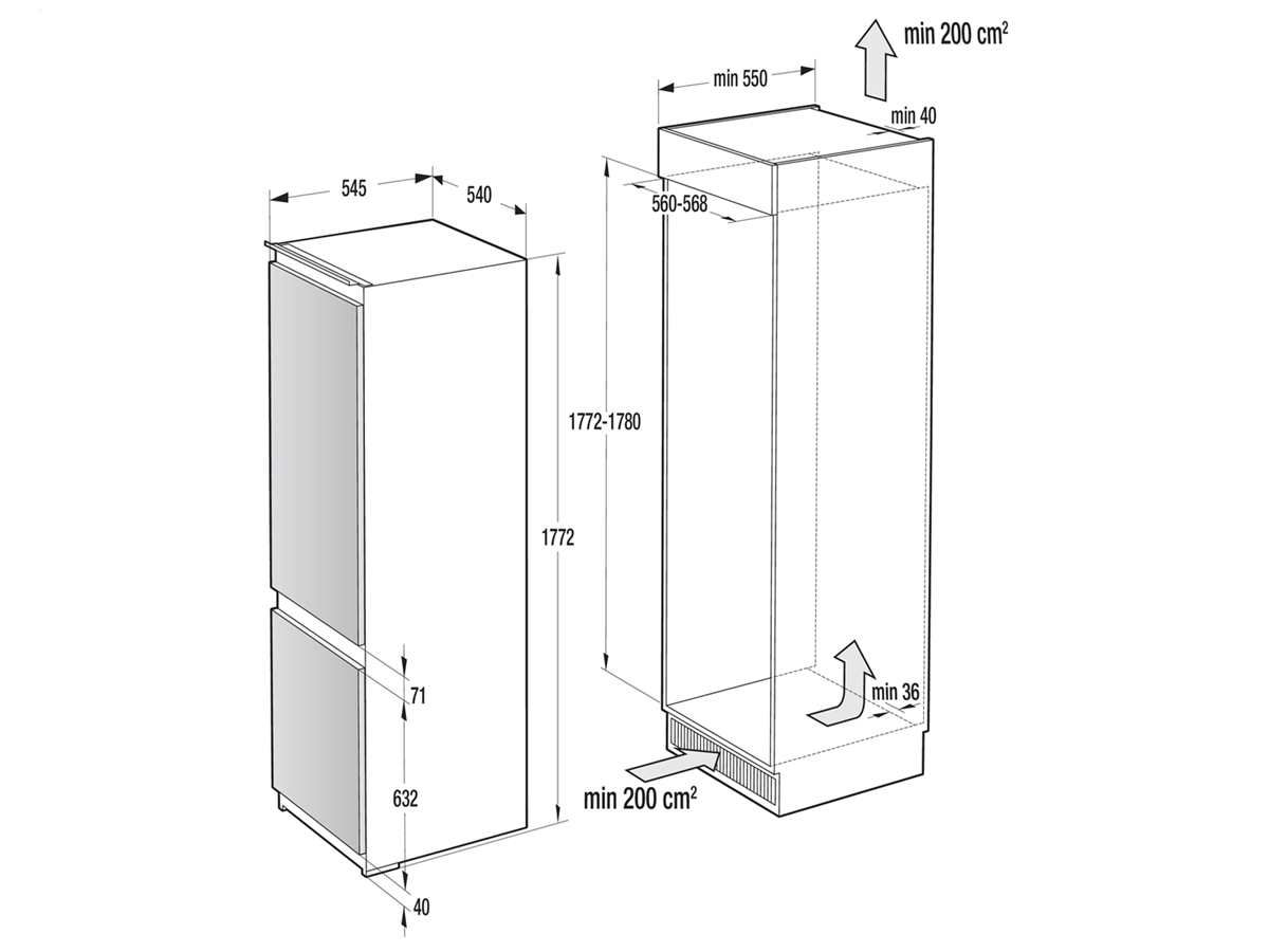 Gorenje NRKI4182P1 Einbau-Kühlgefrierkombination EEK:F