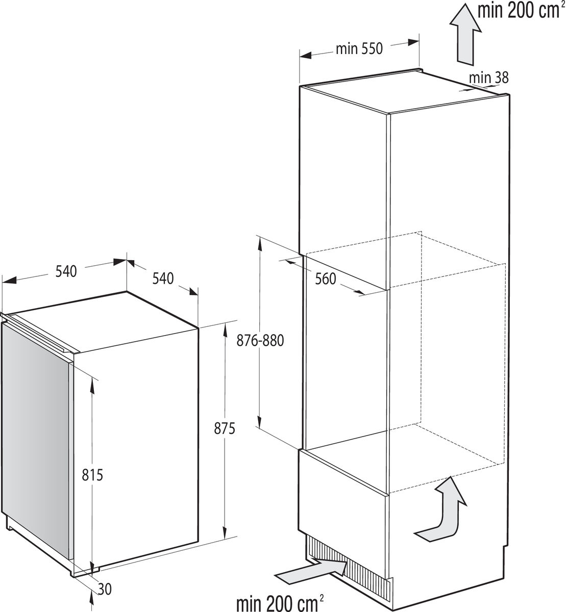 Gorenje RBI409EP1 Einbau-Kühlschrank EEK:E