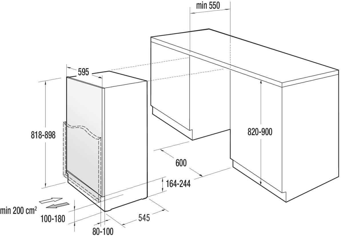 Gorenje RBIU609EA1 Unterbau-Kühlschrank weiß EEK:E