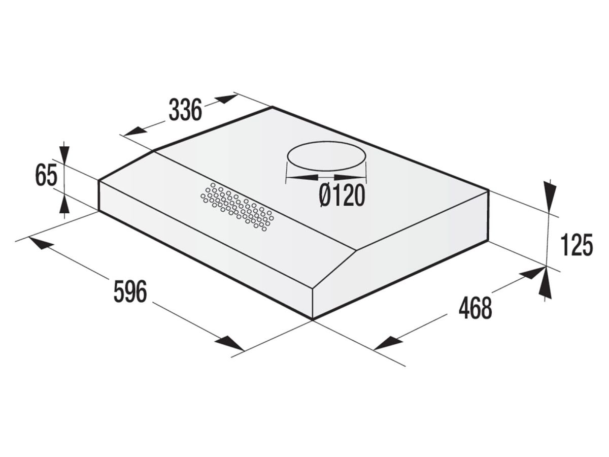 Gorenje WHU629ES/S Unterbauhaube silber 60cm EEK:B