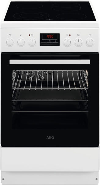 AEG CCB54482BW Standherd Glaskeramik weiß 50cm EEK:A