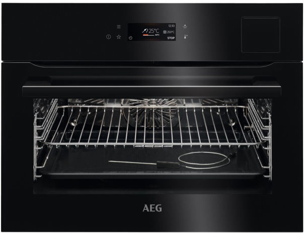 AEG KSK792280B Einbau-Kompaktbackofen SteamPro schwarz EEK:A++