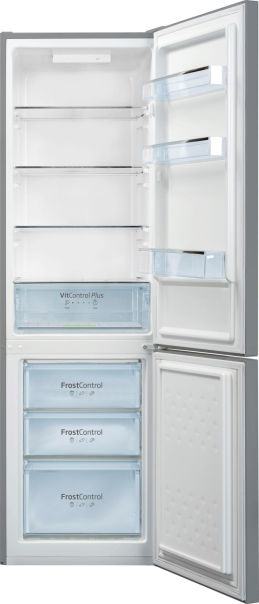 Amica KGCL 387 150 S Kühlgefrierkombination Edelstahloptik schwarz EEK:E