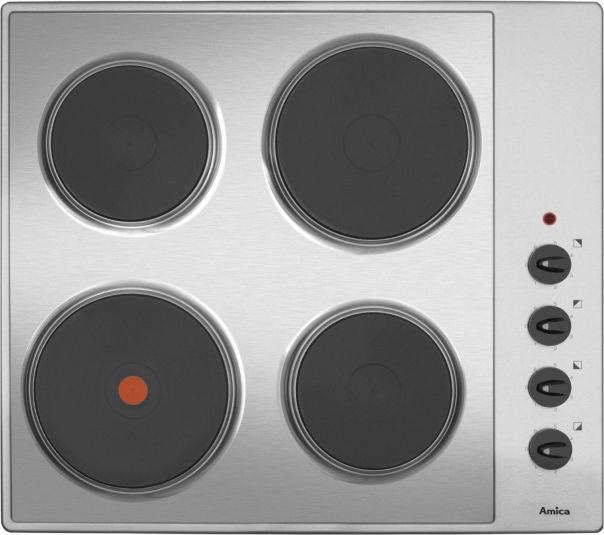 Amica KME 13139 E Platten-Kochfeld 4-fach Edelstahl 60cm autark Amica KME 13139 E Platten-Kochfeld 4-fach Edelstahl 60cm autark