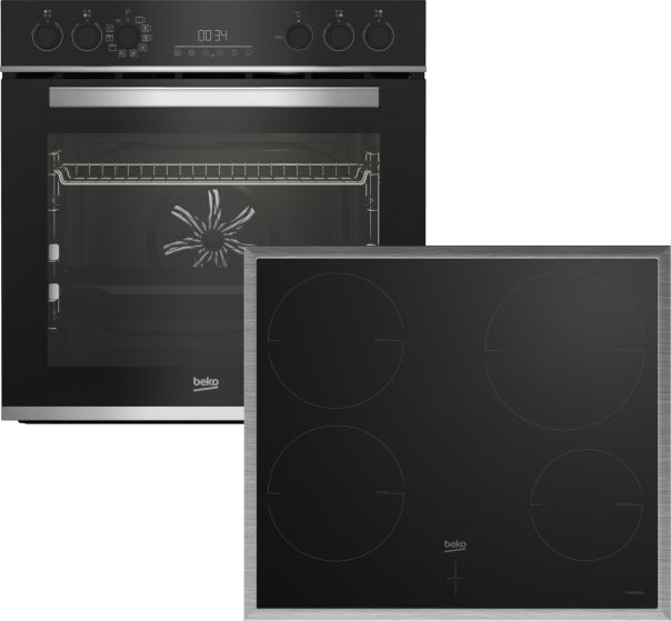 Beko BBUM13340XMPEF Herdset Induktion Pyro Edelstahlrahmen schwarz 60cm EEK:A+ Beko BBUM13340XMPEF Herdset Induktion Pyro Edelstahlrahmen schwarz 60cm EEK:A+