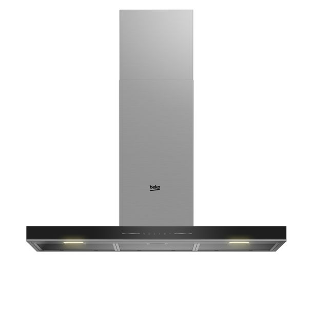 Beko BHCB96641BBHS Wandhaube Edelstahl/schwarz 90cm EEK:A Beko BHCB96641BBHS Wandhaube Edelstahl/schwarz 90cm EEK:A