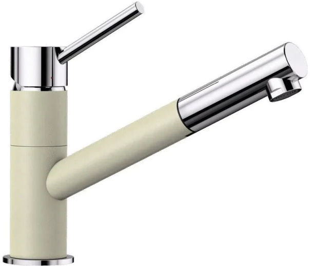 Blanco Kano-S Silgranit-Chrom jasmin HD Zugauslauf 525041 Blanco Kano-S Silgranit-Chrom jasmin HD Zugauslauf 525041