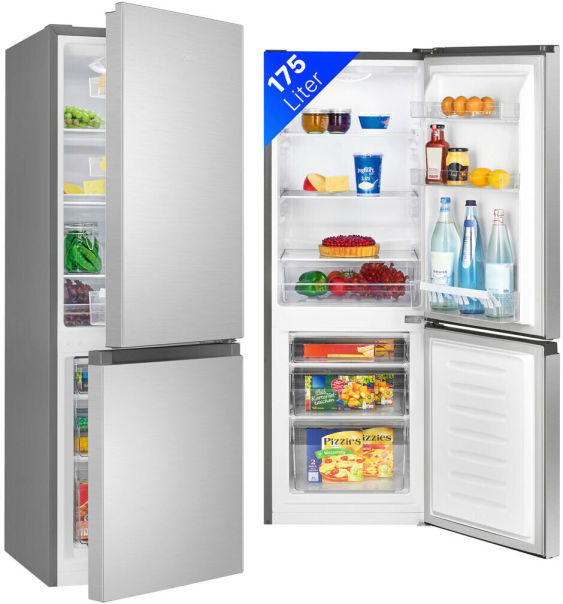 Bomann KG 7352 Kühlgefrierkombi Edelstahloptik 143cm EEK:C