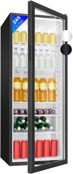 Bomann KSG 7289 Glastürkühlschrank schwarz 143cm EEK:E Bomann KSG 7289 Glastürkühlschrank schwarz 143cm EEK:E
