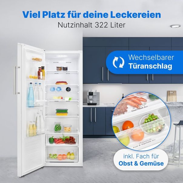 Bomann VS 7345 Vollraumkühlschrank weiß 172cm EEK:E Bomann VS 7345 Vollraumkühlschrank weiß 172cm EEK:E