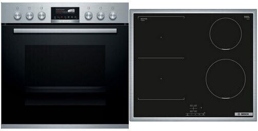 Bosch HND776LS62 Herdset Induktion Edelstahl 60cm EEK:A Bosch HND776LS62 Herdset Induktion Edelstahl 60cm EEK:A