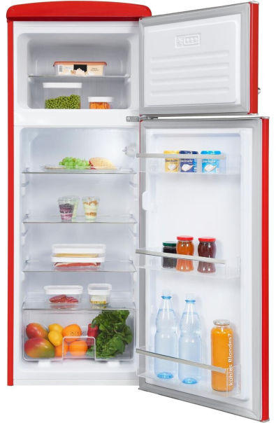 Exquisit RKGC270-45-H-160E rot Kühl-Gefrierkombination EEK:E