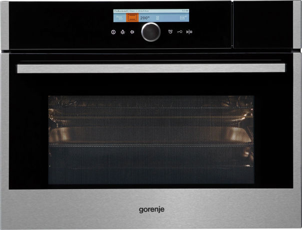 Gorenje BCMS598S19X Kompakt-Komi-Dampfgarer mit Mikrowelle silber 