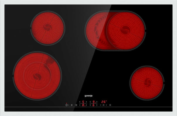 Gorenje ECT843BX Glaskeramikkochfeld Edelstahl 80cm autark Gorenje ECT843BX Glaskeramikkochfeld Edelstahl 80cm autark