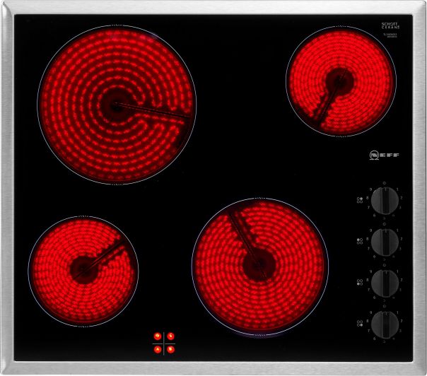 Neff TL16EK0S1 Glaskeramik-Kochfeld Edelstahl 60cm autark