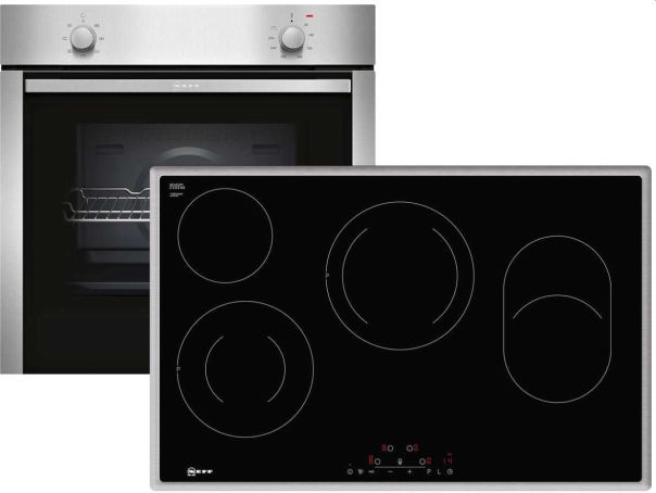Neff XB18 Backofen-Set Glaskeramik Edelstahl 80cm EEK:A Neff XB18 Backofen-Set Glaskeramik Edelstahl 80cm EEK:A