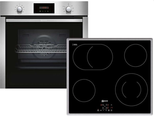 Neff XB46P Backofen-Set Glaskeramik Edelstahl 60cm EEK:A Neff XB46P Backofen-Set Glaskeramik Edelstahl 60cm EEK:A